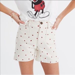 Madewell Emmett Fresh Strawberry Shorts